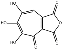 5,6,7-Trihydroxy-1H-cyclohepta[c]furan-1,3,4-trione 结构式