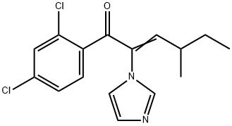 2-Hexen-1-one,  1-(2,4-dichlorophenyl)-2-(1H-imidazol-1-yl)-4-methyl- 结构式