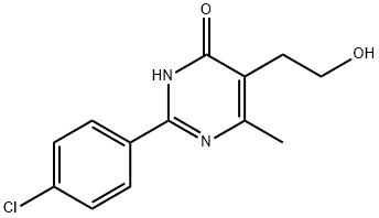 2-(4-Chlorophenyl)-5-(2-hydroxyethyl)-6-methylpyrimidin-4(3H)-one 结构式