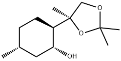 Cyclohexanol, 5-methyl-2-[(4S)-2,2,4-trimethyl-1,3-dioxolan-4-yl]-, (1R,2R,5R)- (9CI) 结构式