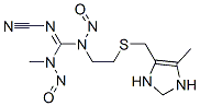 2-Cyano-1,3-dinitroso-3-methyl-1-[2-[[(5-methyl-4-imidazolin-4-yl)methyl]thio]ethyl]guanidine 结构式