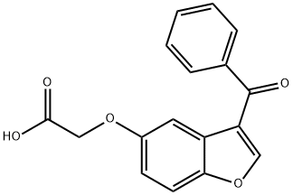 2-(3-benzoylbenzofuran-5-yl)oxyacetic acid 结构式