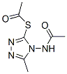 S-[4-(acetylamino)-5-methyl-4H-1,2,4-triazol-3-yl] ethanethioate 结构式