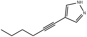 1H-Pyrazole, 4-(1-hexynyl)- (9CI) 结构式