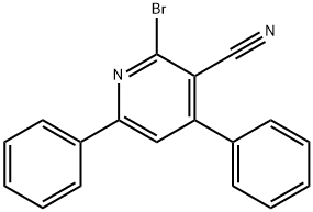 2-溴-4,6-二苯基吡啶-3-甲腈 结构式