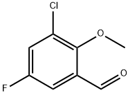 3-氯-5-氟-2-甲氧基苯甲醛 结构式