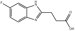3-(5-氟-1H-苯并咪唑-2-基)丙酸 结构式