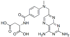 L-Aspartic acid, N-(4-(((2,4-diamino-7-pteridinyl)methyl)methylamino)b enzoyl)- 结构式