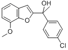 2-BENZOFURANMETHANOL, alpha-(4-CHLOROPHENYL)-7-METHOXY-alpha-METHYL- 结构式