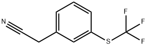 2-(3-((三氟甲基)硫代)苯基)乙腈 结构式