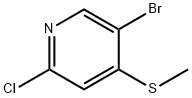 5-BROMO-2-CHLORO-4-(METHYLTHIO)PYRIDINE 结构式