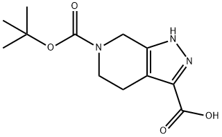 6H-吡唑[3,4-C]1,4,5,7-四氢吡啶-3,6-羧酸 6-(1,1-二甲基乙基) 酯 结构式