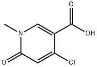 4-Chloro-1-methyl-6-oxo-1,6-dihydropyridine-3-carboxylic acid 结构式