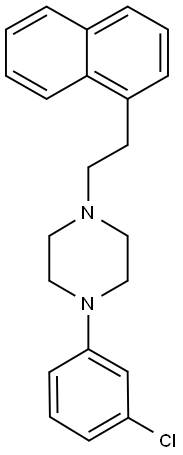 1-(3-Chlorophenyl)-4-(2-(1-naphthalenyl)ethyl)piperazine 结构式