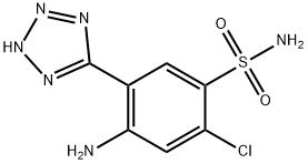 5-(2-氨基-4-氯-5-苯磺酰胺)-1H-四唑 结构式