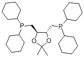 (((4R,5R)-2,2-二甲基-1,3-二氧杂环己烷-4,5-二基)双(亚甲基))双(二环己基膦) 结构式