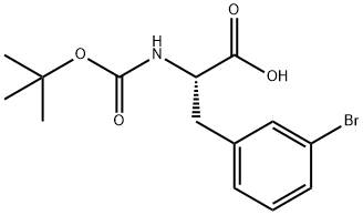 Boc-L-3-溴苯丙氨酸 结构式