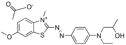 2-[[4-[ethyl(2-hydroxypropyl)amino]phenyl]azo]-6-methoxy-3-methylbenzothiazolium acetate 结构式