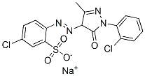 sodium 5-chloro-2-[[1-(2-chlorophenyl)-4,5-dihydro-3-methyl-5-oxo-1H-pyrazol-4-yl]azo]benzenesulphonate  结构式