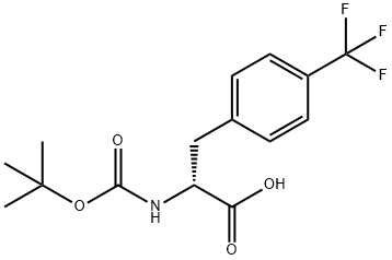 BOC-D-4-三氟甲基苯丙氨酸 结构式