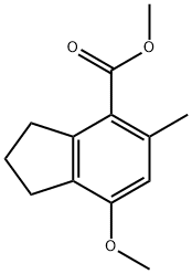 1H-Indene-4-carboxylicacid,2,3-dihydro-7-methoxy-5-methyl-,methylester(9CI) 结构式