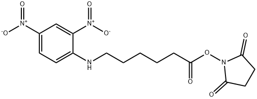 6-(2,4-二硝基苯胺基)己酸-N-琥珀酰亚氨基酯 结构式