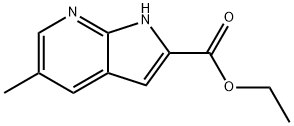 5-甲基-1H-吡咯并[2,3-B]吡啶-2-羧酸乙酯 结构式