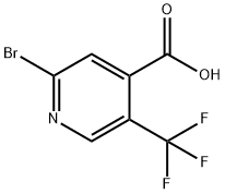 2-Bromo-5-(trifluoromethyl)isonicotinic acid 结构式