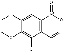 2-氯-3,4-二甲氧基-6-硝基苯甲醛 结构式