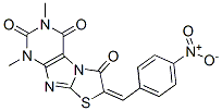 Thiazolo[2,3-f]purine-2,4,6(1H,3H,7H)-trione,  1,3-dimethyl-7-[(4-nitrophenyl)methylene]- 结构式