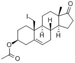 19-IODO-5-ANDROSTENE-3BETA-OL-17-ONE 3-ACETATE 结构式