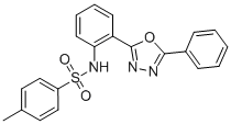 4-METHYL-N-[2-(5-PHENYL-1,3,4-OXADIAZOL-2-YL)PHENYL]BENZENESULFONAMIDE 结构式