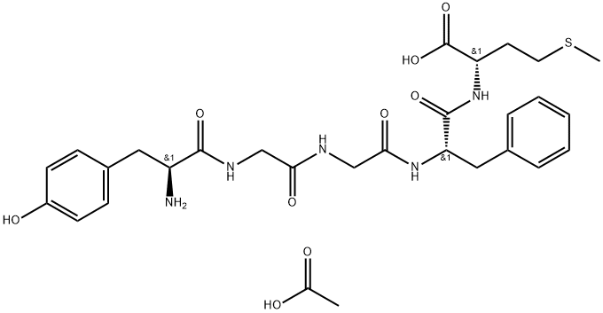 [5-Methionine]Enkephalin,  Enkephalin  M 结构式
