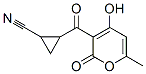 Cyclopropanecarbonitrile, 2-[(4-hydroxy-6-methyl-2-oxo-2H-pyran-3-yl)carbonyl]- (9CI) 结构式