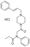 1-Cinnamyl-4-((N-propionanilido)acetyl)piperazine hydrochloride 结构式