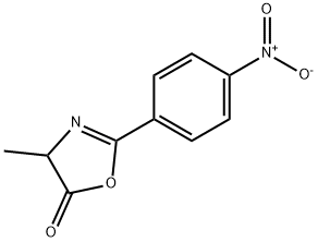 5(4H)-Oxazolone,  4-methyl-2-(4-nitrophenyl)- 结构式