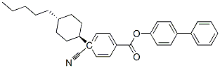 4-(反-4-戊基环己基)苯甲酸-4-氰基-4'-联二苯基酯 结构式