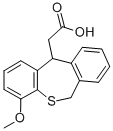4-Methoxy-6,11-dihydrodibenzo(b,e)thiepin-11-acetic acid 结构式