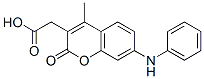 7-anilino-4-methylcoumarin-3-acetic acid 结构式