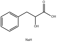 Benzenepropanoic acid, alpha-hydroxy-, sodium salt 结构式