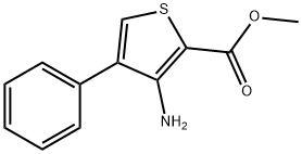 3-氨基-4-苯基噻吩-2-甲酸甲酯 结构式