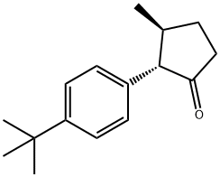 Cyclopentanone, 2-[4-(1,1-dimethylethyl)phenyl]-3-methyl-, (2S,3S)- (9CI) 结构式