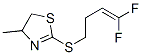 Thiazole, 2-[(4,4-difluoro-3-butenyl)thio]-4,5-dihydro-4-methyl- (9CI) 结构式