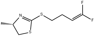 Thiazole, 2-[(4,4-difluoro-3-butenyl)thio]-4,5-dihydro-4-methyl-, (4S)- (9CI) 结构式