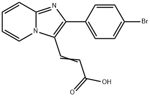 3-[2-(4-溴苯基)咪唑[1,2-A]吡啶-3-基]丙烯酸 结构式