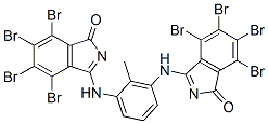 3,3'-[(2-methyl-1,3-phenylene)diimino]bis[4,5,6,7-tetrabromo-1H-isoindol-1-one]  结构式