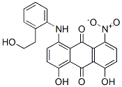 1,8-dihydroxy-4-[[2-(2-hydroxyethyl)phenyl]amino]-5-nitroanthraquinone  结构式