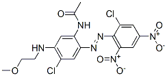 N-[4-chloro-2-[(2-chloro-4,6-dinitrophenyl)azo]-5-[(2-methoxyethyl)amino]phenyl]acetamide 结构式