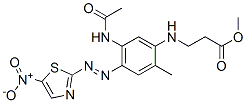 methyl N-[5-(acetylamino)-2-methyl-4-[(5-nitro-2-thiazolyl)azo]phenyl]-beta-alaninate  结构式