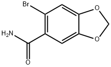 6-溴苯并[D][1,3]二氧戊环-5-甲酰胺 结构式